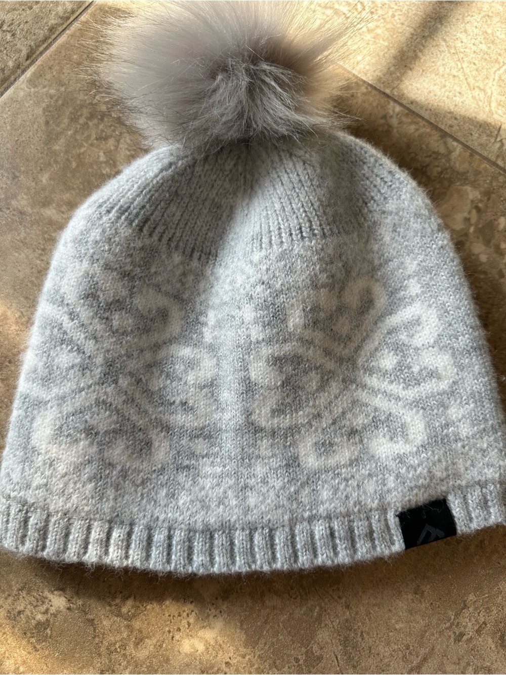 Black mountain Soft Gray Pom-Pom Knit Beanie - Women's Winter Hat
